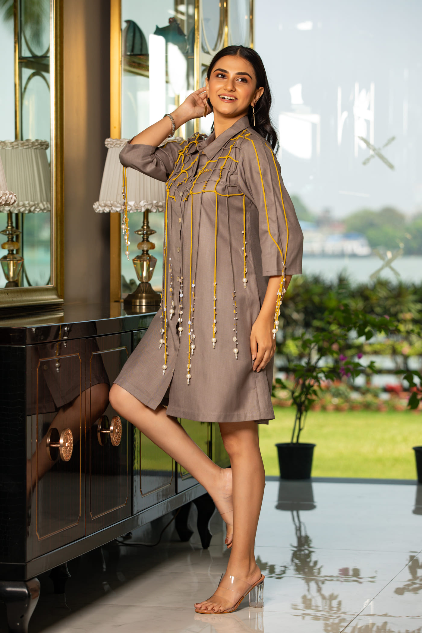 Funky Fish Shirt Dress - Image 2