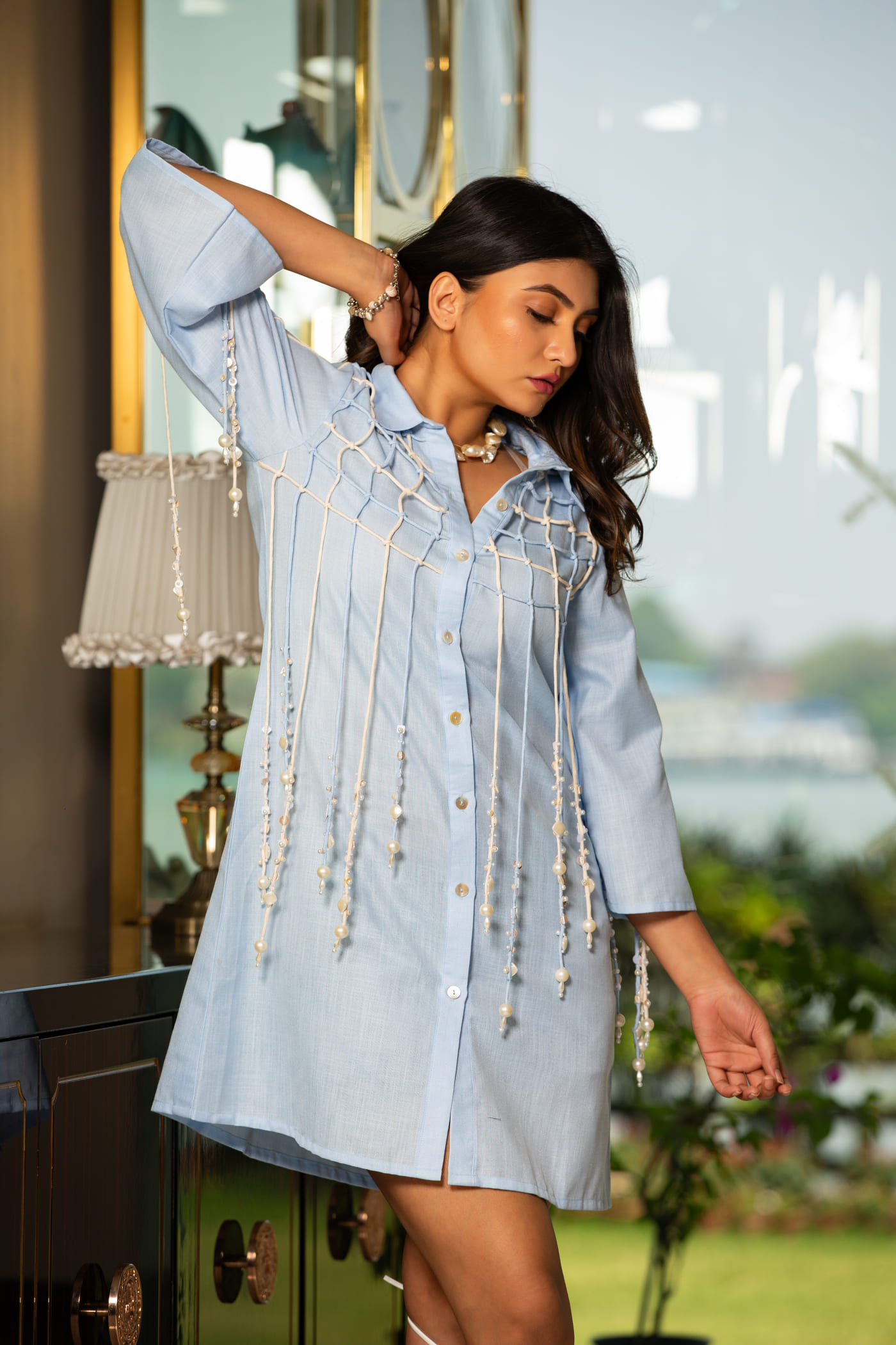 Funky Fish Shirt Dress - Image 9