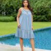 Denim Dewdrop Dress - Thumbnail Image 1