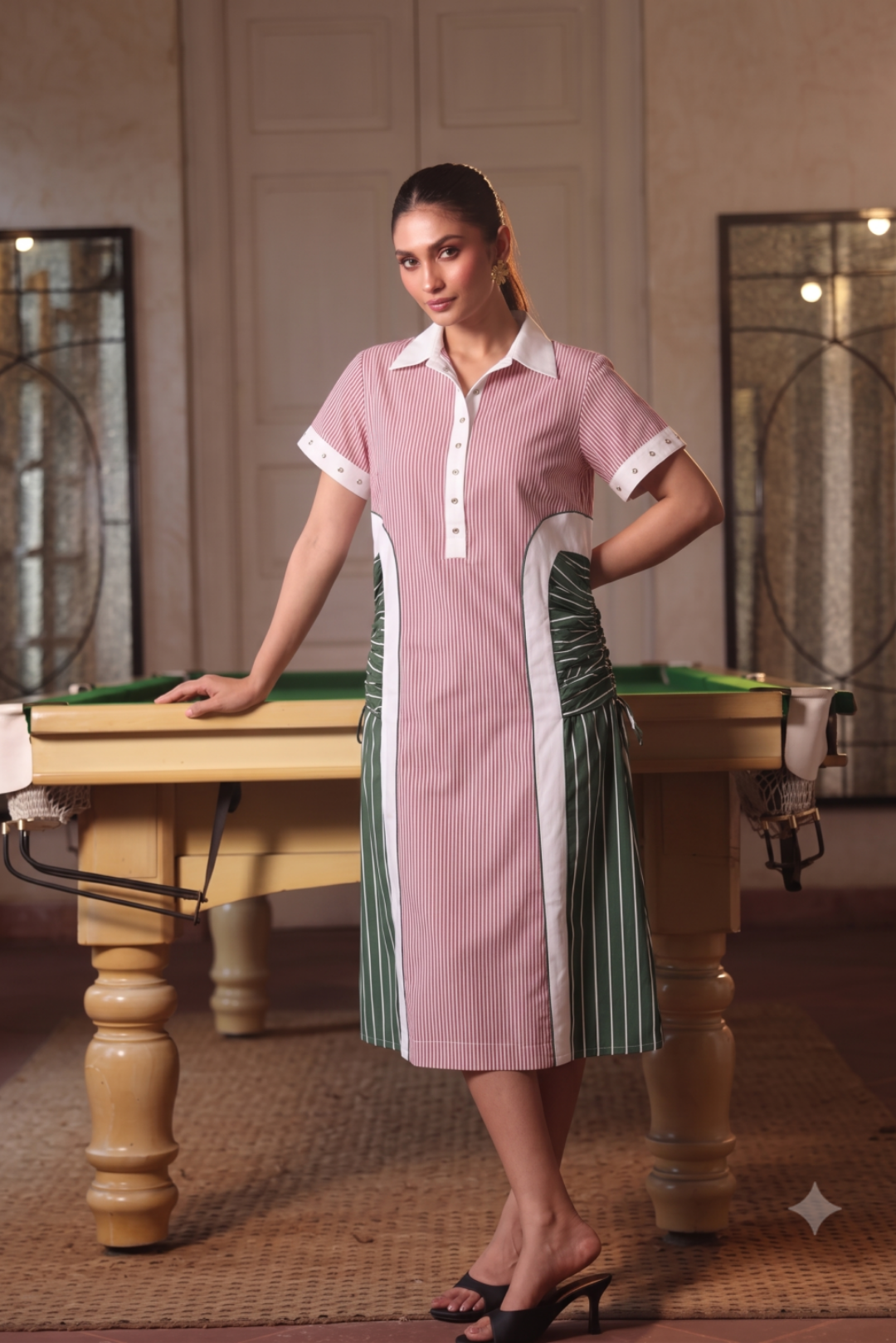 Styled Striped Dress - Image 1